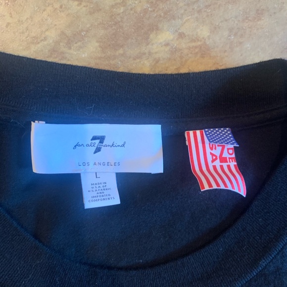 Men’s Large Black 7 for all mankind Tee shirt - Picture 3 of 4